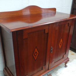 Australian Black Wood Art Deco Cabinet With Internal Storage