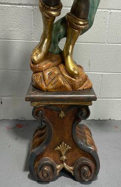 Italian Wooden Carved Blackamoor Lamp | Antique & Vintage | Moonee Ponds Antiques | Australia Wide Delivery