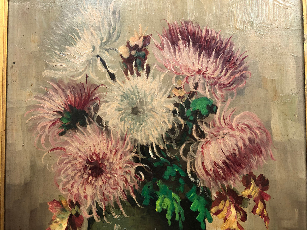 Beautiful Belgium Floral painting | Antique & Vintage | Moonee Ponds Antiques | Australia Wide Delivery
