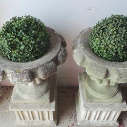 French Vintage Concrete Planters