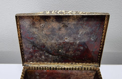 Rare & Beautiful 18th Century Silver Gilt & Red Moss Agate Trinket Box | Antique & Vintage | Moonee Ponds Antiques | Australia Wide Delivery