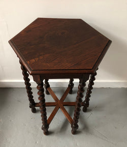 Rare Hexagonal Jacobean Style Table | Antique & Vintage | Moonee Ponds Antiques | Australia Wide Delivery
