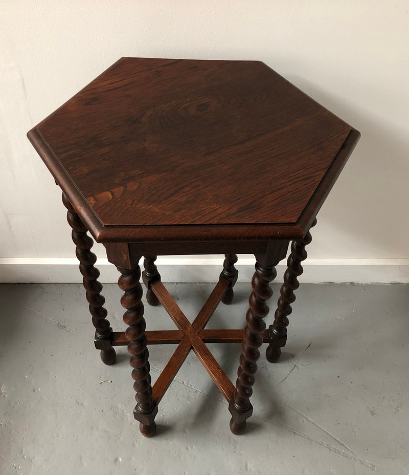 Rare Hexagonal Jacobean Style Table