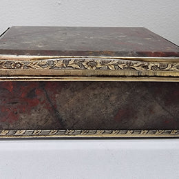 Rare & Beautiful 18th Century Silver Gilt & Red Moss Agate Trinket Box