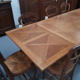 French Oak Spanish Style Extension Table