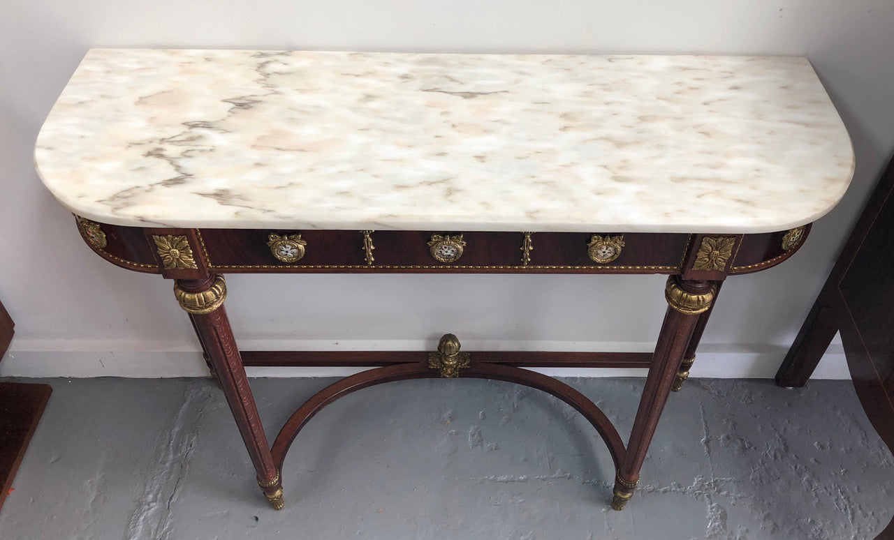Narrow Mahogany Louis XVI Style Console Table | Antique & Vintage | Moonee Ponds Antiques | Australia Wide Delivery