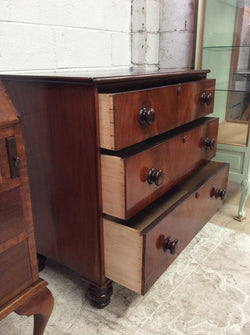 Georgian Flame Mahogany Chest Of Drawers | Antique & Vintage | Moonee Ponds Antiques | Australia Wide Delivery