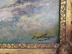 Stunning Signed French Oil On Canvas Impressionist Painting | Antique & Vintage | Moonee Ponds Antiques | Australia Wide Delivery