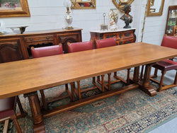 French Oak Double Pedestal Farmhouse Dinning Table | Antique & Vintage | Moonee Ponds Antiques | Australia Wide Delivery