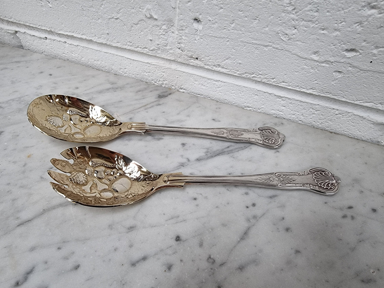 Pair Sheffield Silver Plate Berry Bowl Servers | Antique & Vintage | Moonee Ponds Antiques | Australia Wide Delivery