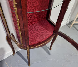 Louis XV Style Walnut Vitrine Display Cabinet With Attractive Ormolu Mounts | Antique & Vintage | Moonee Ponds Antiques | Australia Wide Delivery