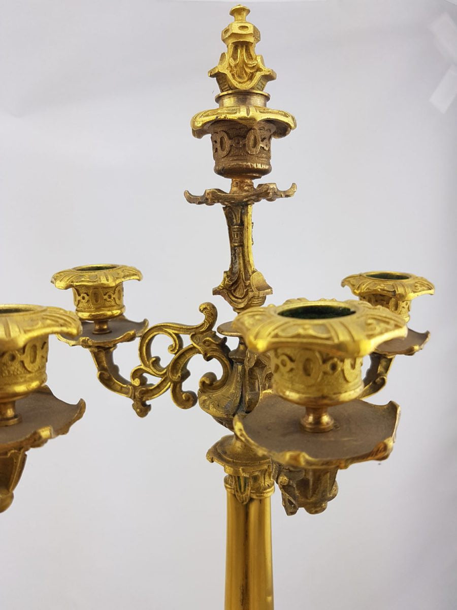 French Gilt Bronze Candlesticks Holder | Antique & Vintage | Moonee Ponds Antiques | Australia Wide Delivery