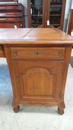 French Oak Partners Desk-1 | Antique & Vintage | Moonee Ponds Antiques | Australia Wide Delivery