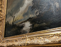French Gilt Framed "River Landscape" Oil On Canvas | Antique & Vintage | Moonee Ponds Antiques | Australia Wide Delivery