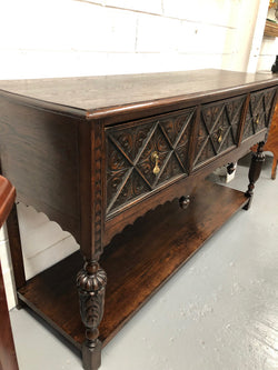 Georgian Style Carved Oak Dresser | Antique & Vintage | Moonee Ponds Antiques | Australia Wide Delivery