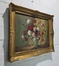 French Signed Oil On Canvas "Floral Study" Painting | Antique & Vintage | Moonee Ponds Antiques | Australia Wide Delivery