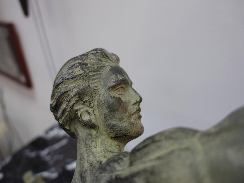 Art Deco Sculpture Of "The Bender" Signed By Jean De Roncourt With His Initials | Antique & Vintage | Moonee Ponds Antiques | Australia Wide Delivery