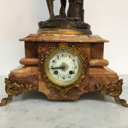 Rare "Adolphe Mougin", Figural Clock ‘La Terre‘ with World Globe | Antique & Vintage | Moonee Ponds Antiques | Australia Wide Delivery