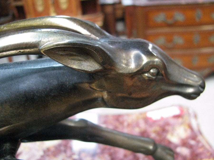 French Art Deco Deer Sculpture