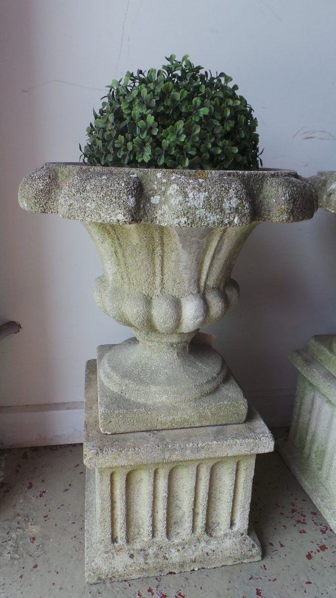 French Vintage Concrete Planters