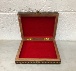 Vintage Inlaid Folded Chess Board Box With Pieces Inside | Antique & Vintage | Moonee Ponds Antiques | Australia Wide Delivery