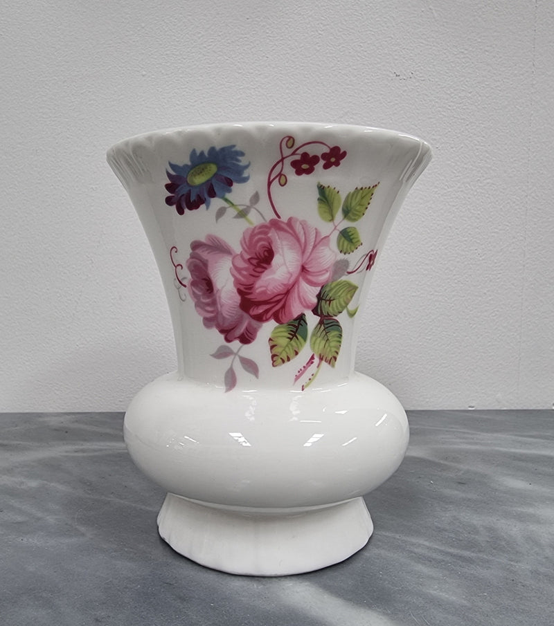 Decorative Coalport floral bone china vase. It is in good original condition, please view photos as they help form part of the description.
