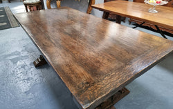 19th Century French Oak Farmhouse Table With "Bulbous Base" | Antique & Vintage | Moonee Ponds Antiques | Australia Wide Delivery