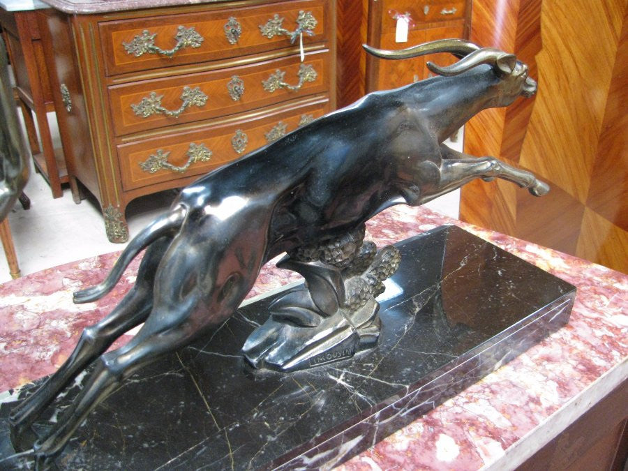 French Art Deco Deer Sculpture