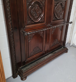 French Henry II 19th Century Narrow Proportioned Walnut Hall Stand | Antique & Vintage | Moonee Ponds Antiques | Australia Wide Delivery