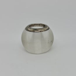 Appealing art deco silver and frosted glass toothpick holder. It is in good original condition.