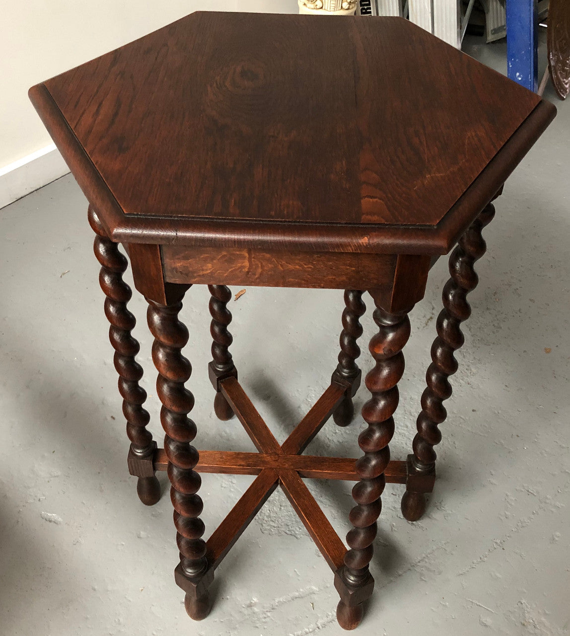 Rare Hexagonal Jacobean Style Table