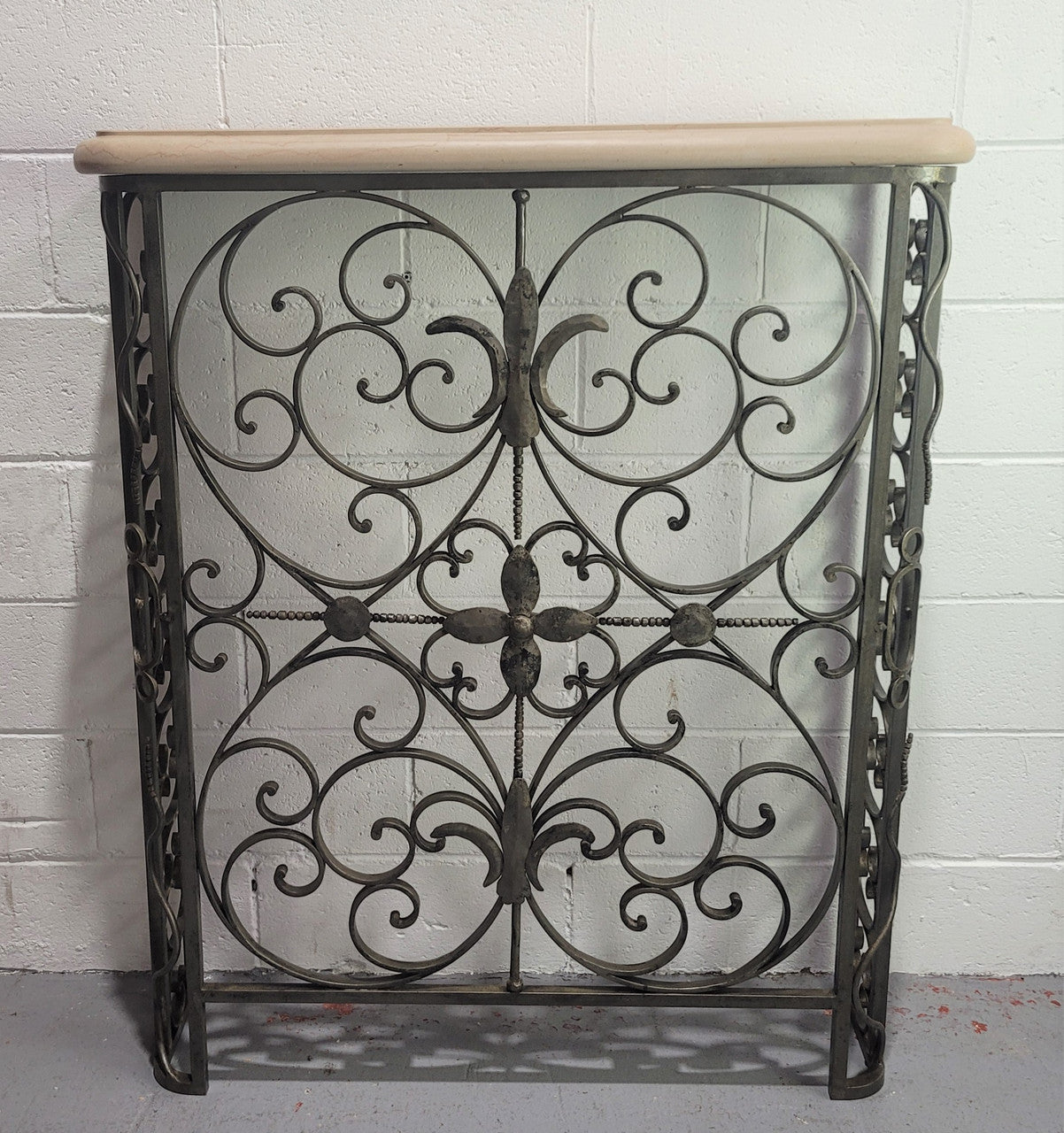 Stunning Art Deco Wrought Iron & Marble Top Console Table | Antique & Vintage | Moonee Ponds Antiques | Australia Wide Delivery