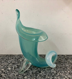 Murano Blue Glass Cornucopia Vase | Antique & Vintage | Moonee Ponds Antiques | Australia Wide Delivery