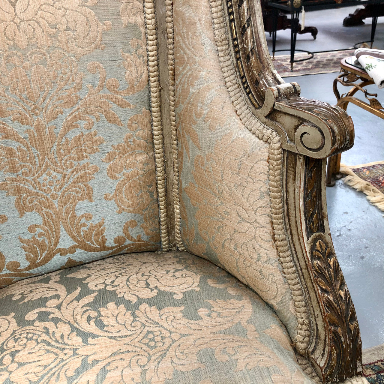 A beautiful French upholstered Settee | Antique & Vintage | Moonee Ponds Antiques | Australia Wide Delivery
