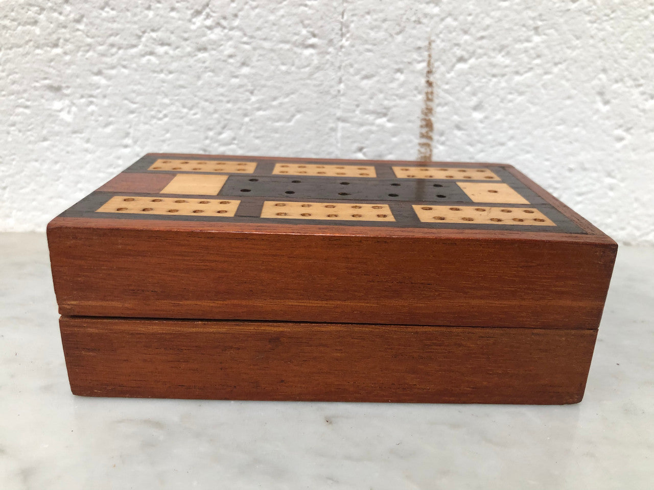 Vintage Inlaid Wooden Cribbage Box | Antique & Vintage | Moonee Ponds Antiques | Australia Wide Delivery