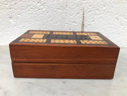 Vintage Inlaid Wooden Cribbage Box | Antique & Vintage | Moonee Ponds Antiques | Australia Wide Delivery