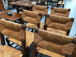 Late 19th Century Set Of Six Rush Seat Chairs | Antique & Vintage | Moonee Ponds Antiques | Australia Wide Delivery