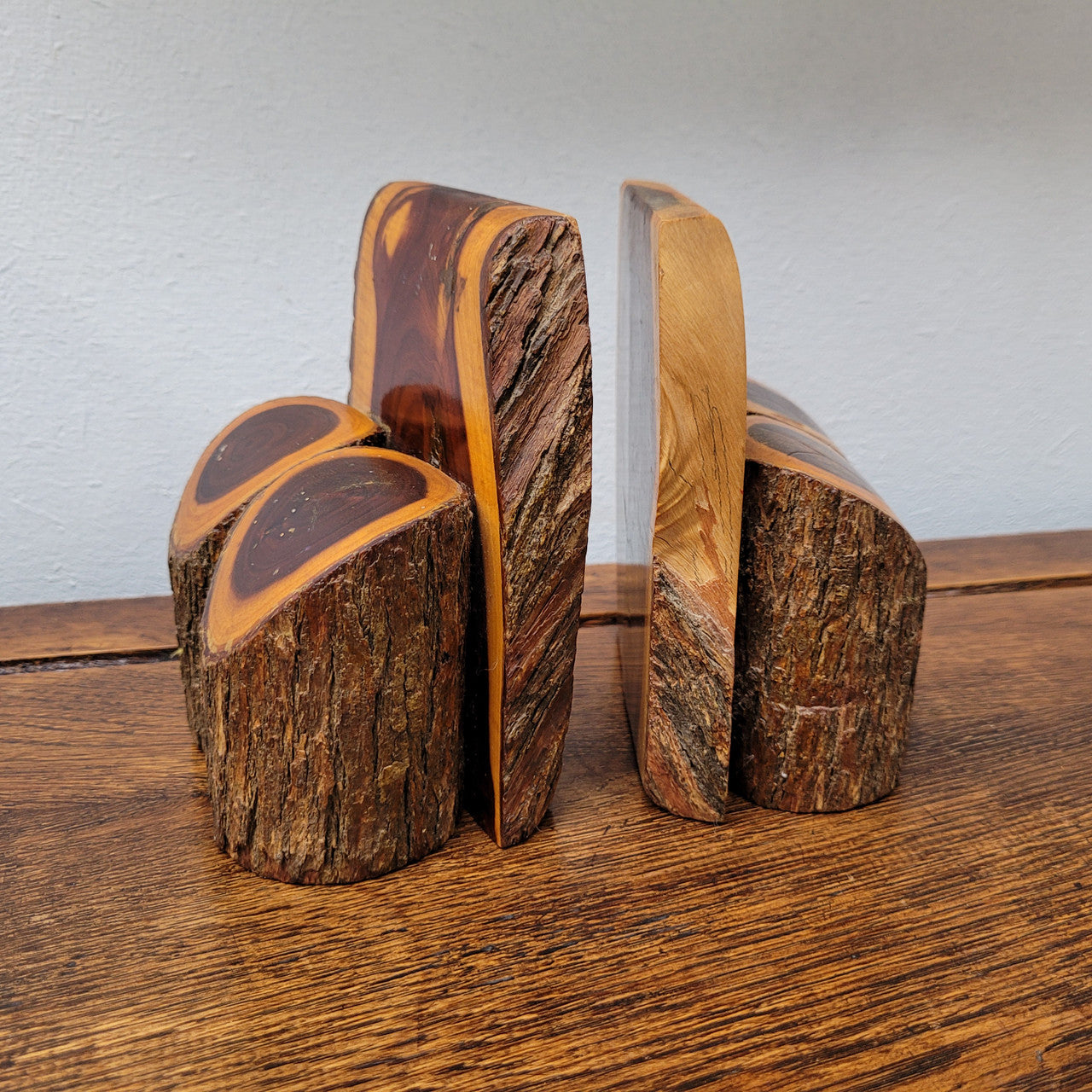 Amazing vintage pair of Mulga wood book ends in great original condition. Please see photos as they form part of the description.