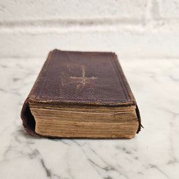 Very small antique leather bound Key of Heaven Manual of Prayer Book printed by M H Gill & Son Dublin. Condition commensurate with age.