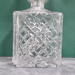 Vintage Heavy Cut Crystal Decanter & Stopper