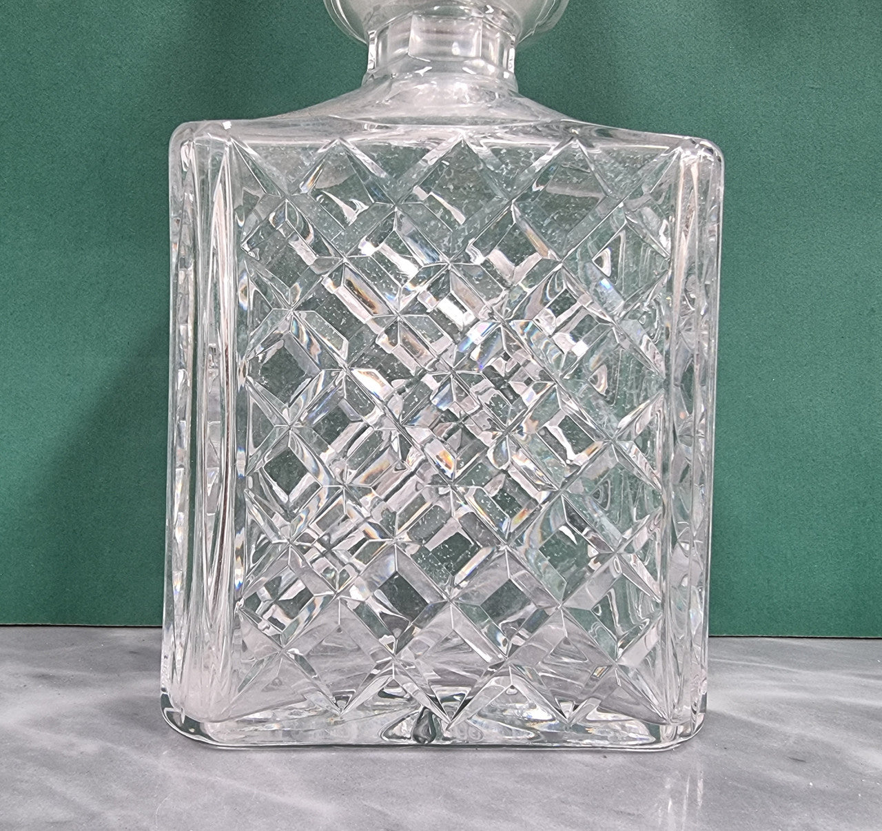 Vintage Heavy Cut Crystal Decanter & Stopper