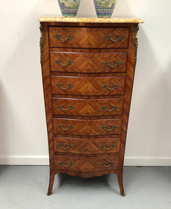 Kingwood Louis XV Inlaid Marble Top Semainier | Antique & Vintage | Moonee Ponds Antiques | Australia Wide Delivery