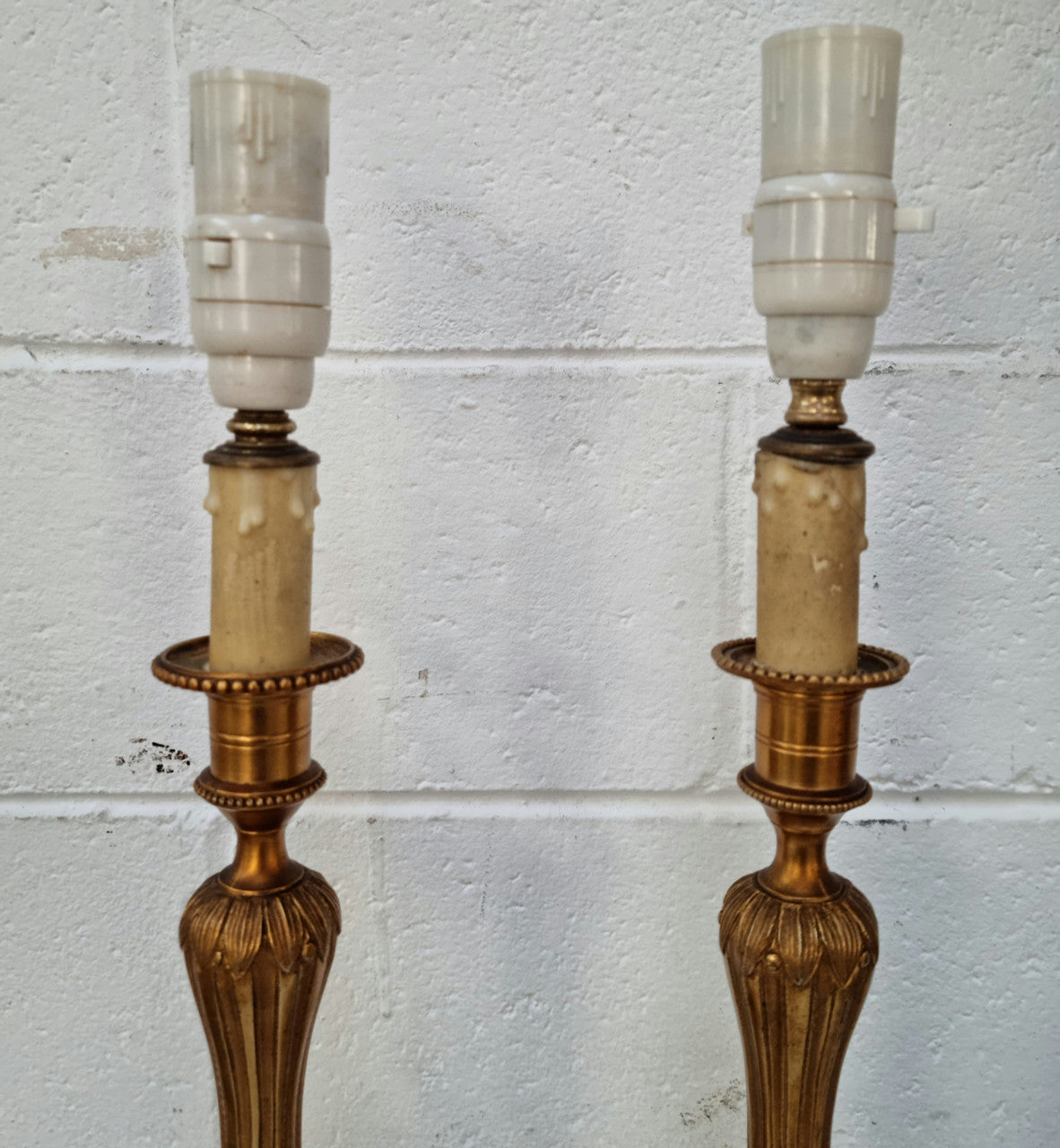 Beautiful Pair of French Gilt Bronze Lamps | Antique & Vintage | Moonee Ponds Antiques | Australia Wide Delivery