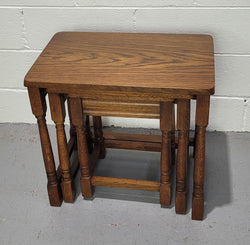 Lovely Tudor Oak Style Three Nest Tables | Antique & Vintage | Moonee Ponds Antiques | Australia Wide Delivery