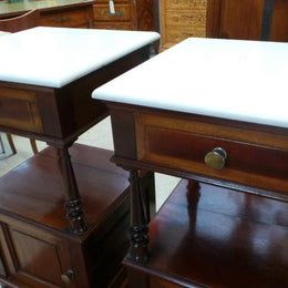 Pair of French Mahogany Bedside Cabinets-3