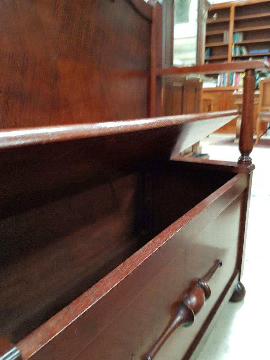 Australian Cedar Hall seat | Antique & Vintage | Moonee Ponds Antiques | Australia Wide Delivery