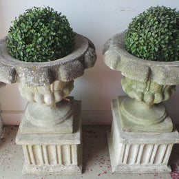 French Vintage Concrete Planters