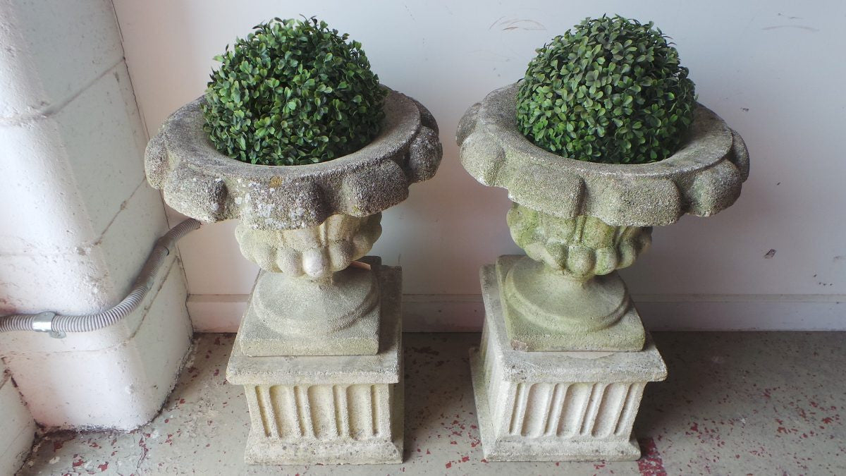 French Vintage Concrete Planters