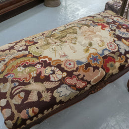 Antique French Louis XV Style Tapestry Stool