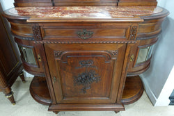 French Walnut Marble Top & Mirror Back Buffet | Antique & Vintage | Moonee Ponds Antiques | Australia Wide Delivery